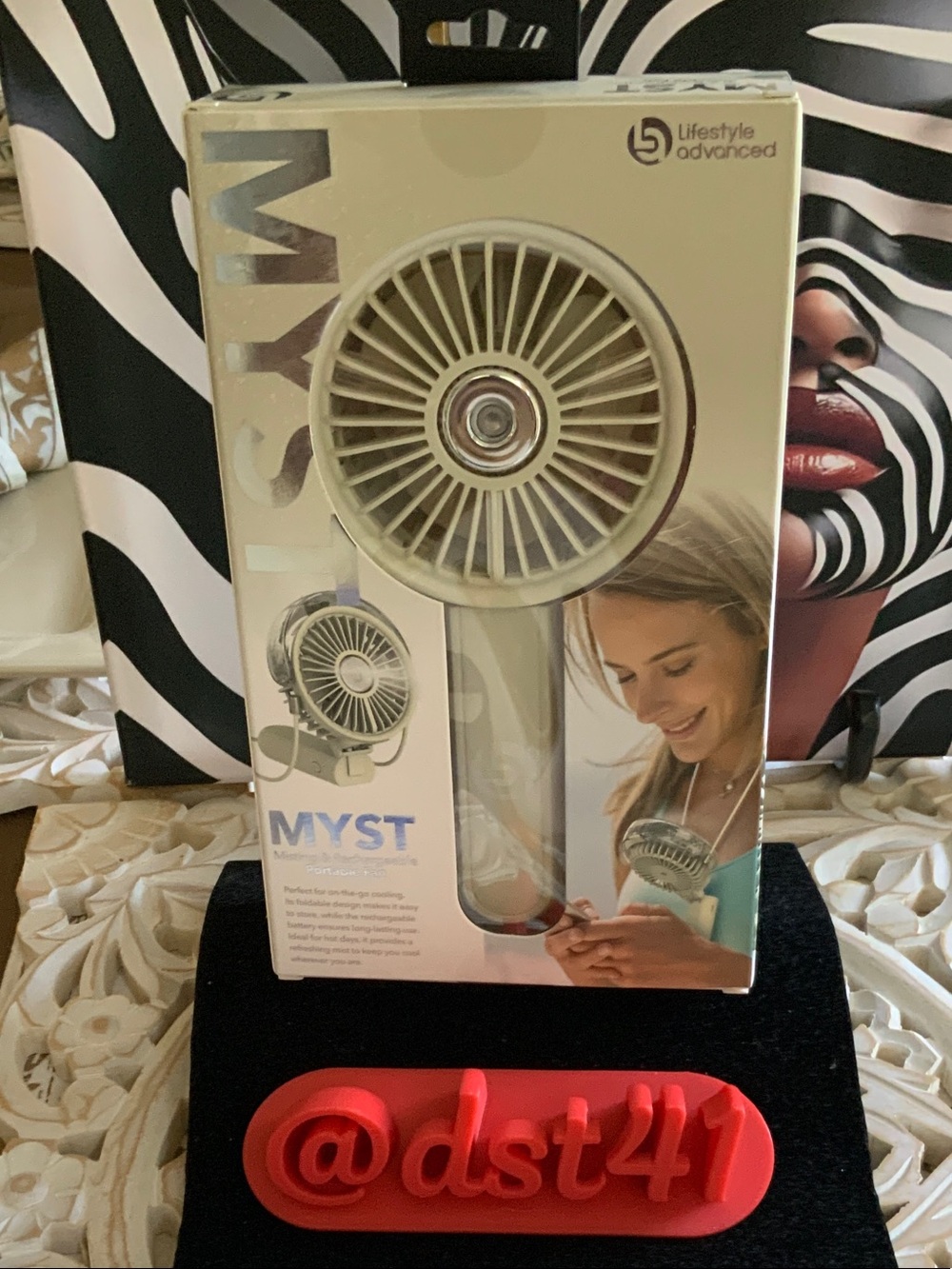 MYST -Rechargeable Misting Portable Fan - White
